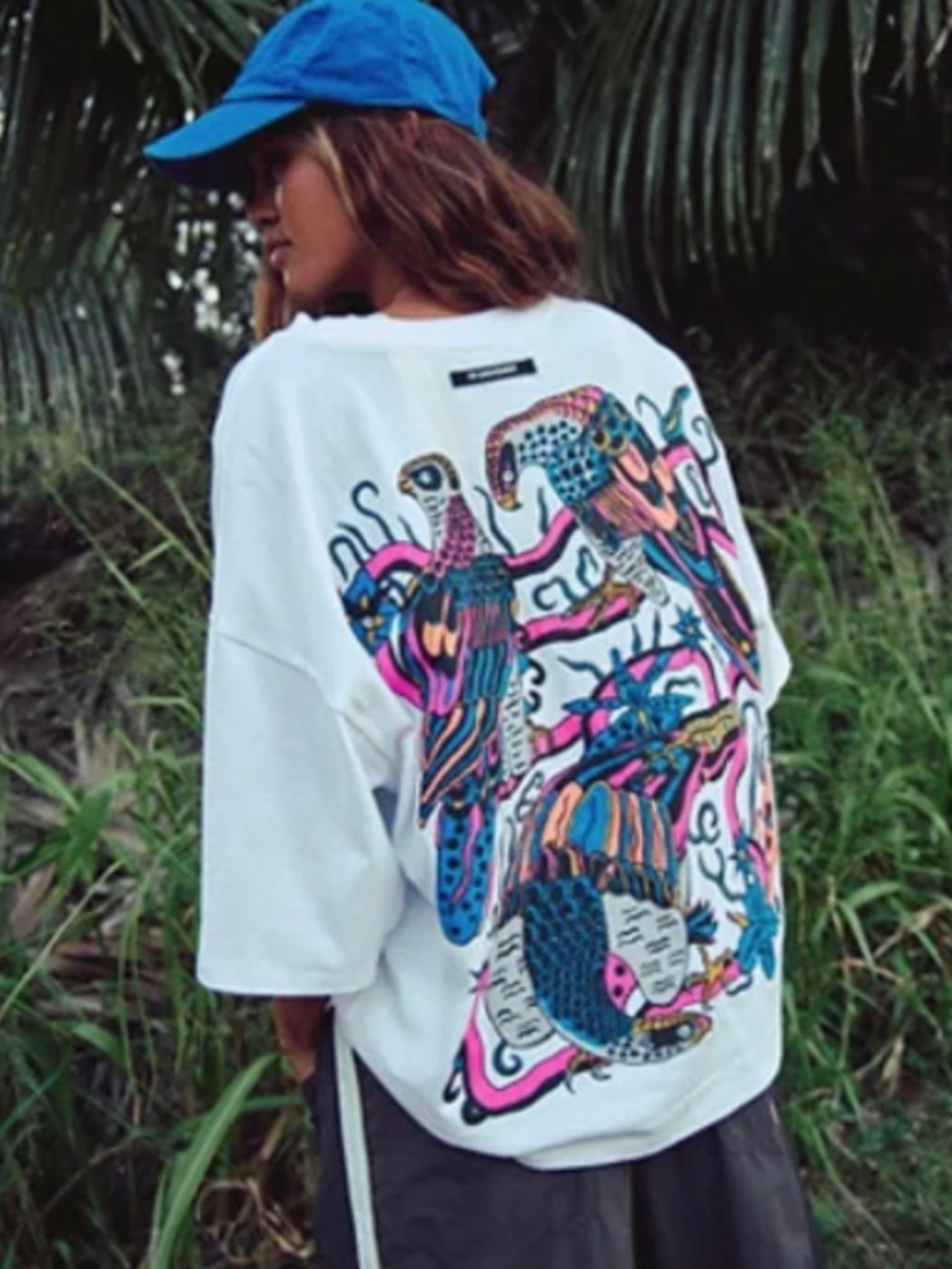 Free People┆Elliot Snowmen Graphic Embroidered Tee┆Multi┆357